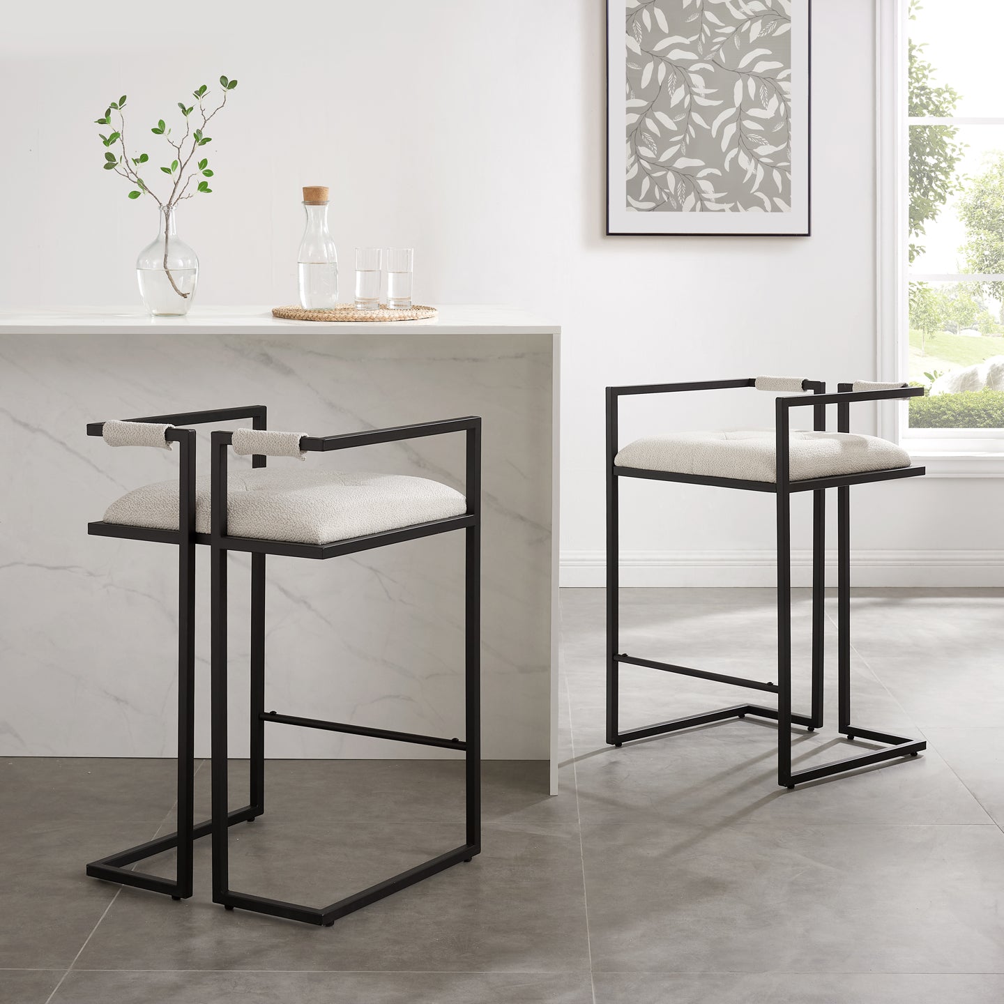 cream bar stools