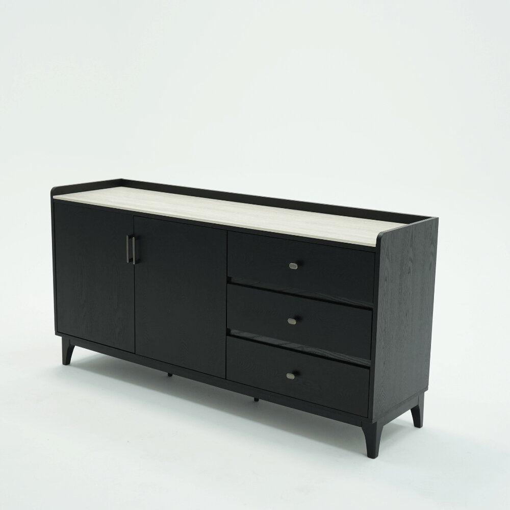Lorenzo Black Wooden Sideboard
