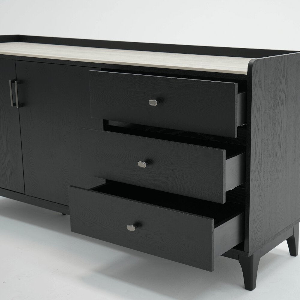Lorenzo Black Wooden Sideboard
