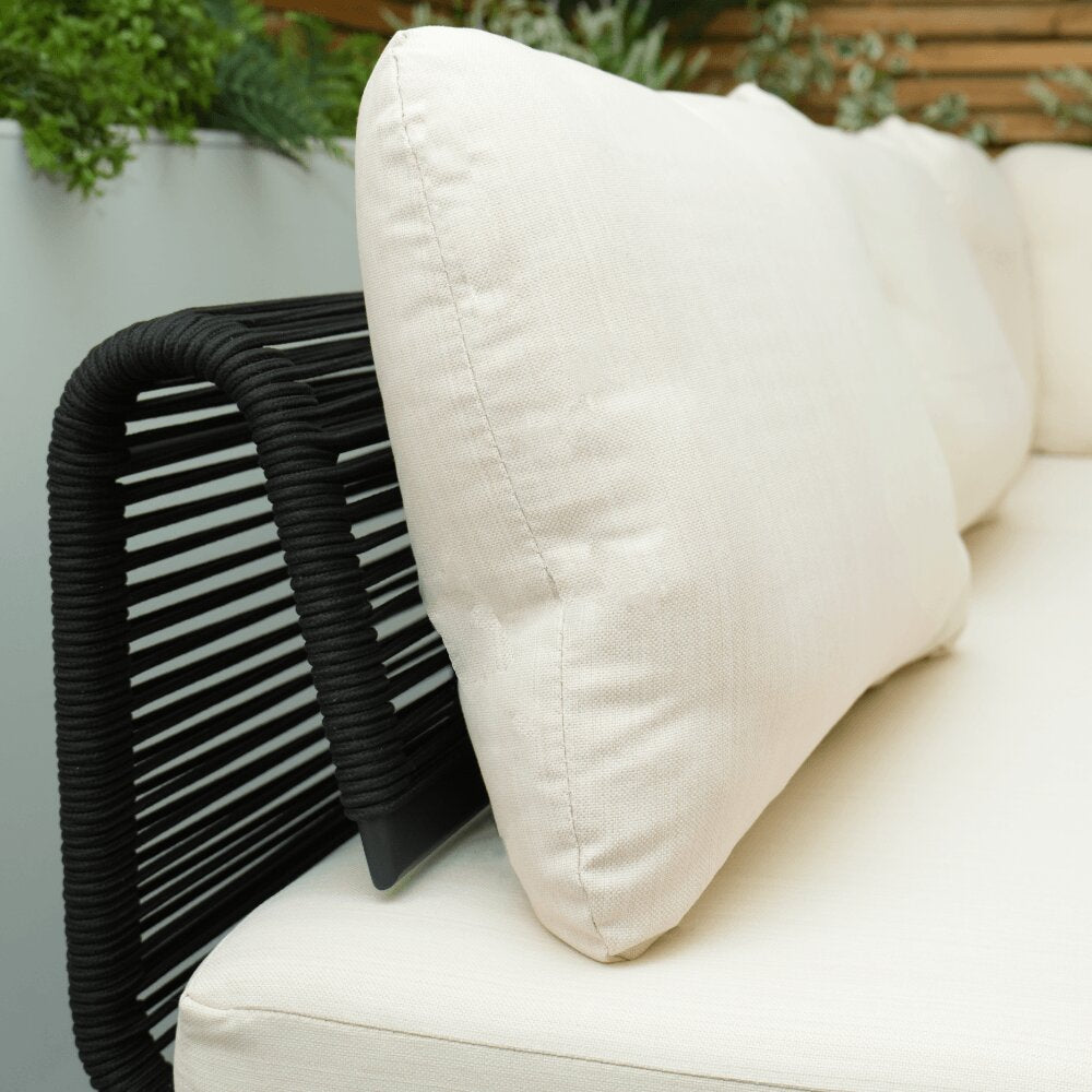 Naples Cream Aluminium 5 Seater Modular Corner Sofa Lounge Garden Set