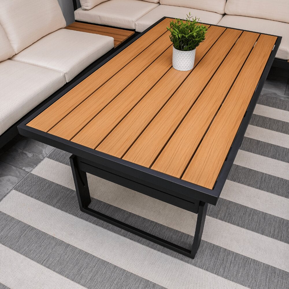 Geneva Cream Aluminium Frame Modular Sofa Dining Garden Set