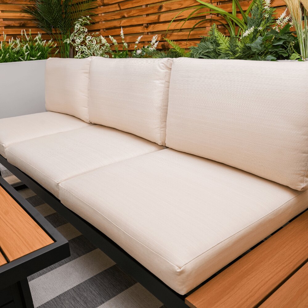 Geneva Cream Aluminium Frame Modular Sofa Dining Garden Set