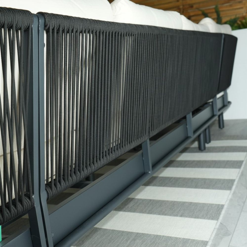 Paris Cream Aluminium 6 Seater Corner Sofa Garden Set