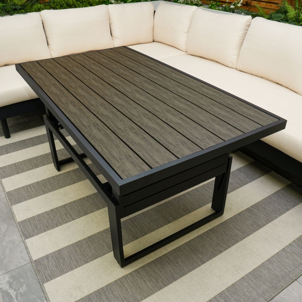 Paris Cream Aluminium 6 Seater Corner Sofa Garden Set