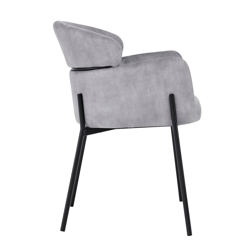 Liang Grey Velvet Dining Chair