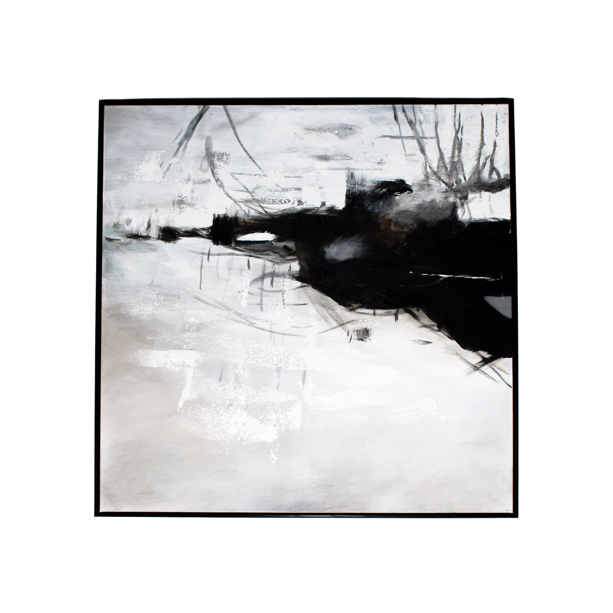 Grey and Black Contrasting Wall Art