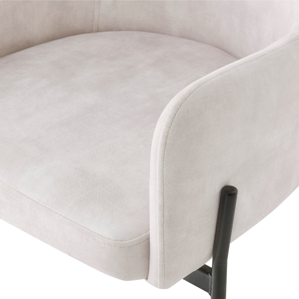 Liang Cream Velvet Dining Chair