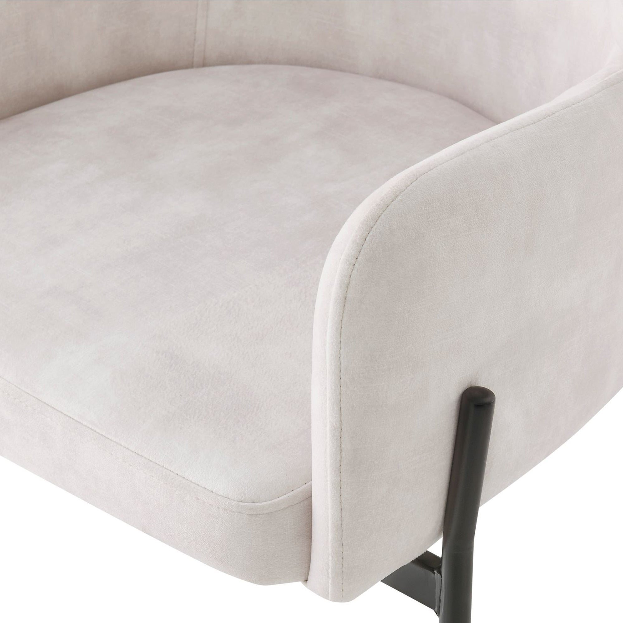 Liang Cream Velvet Dining Chair