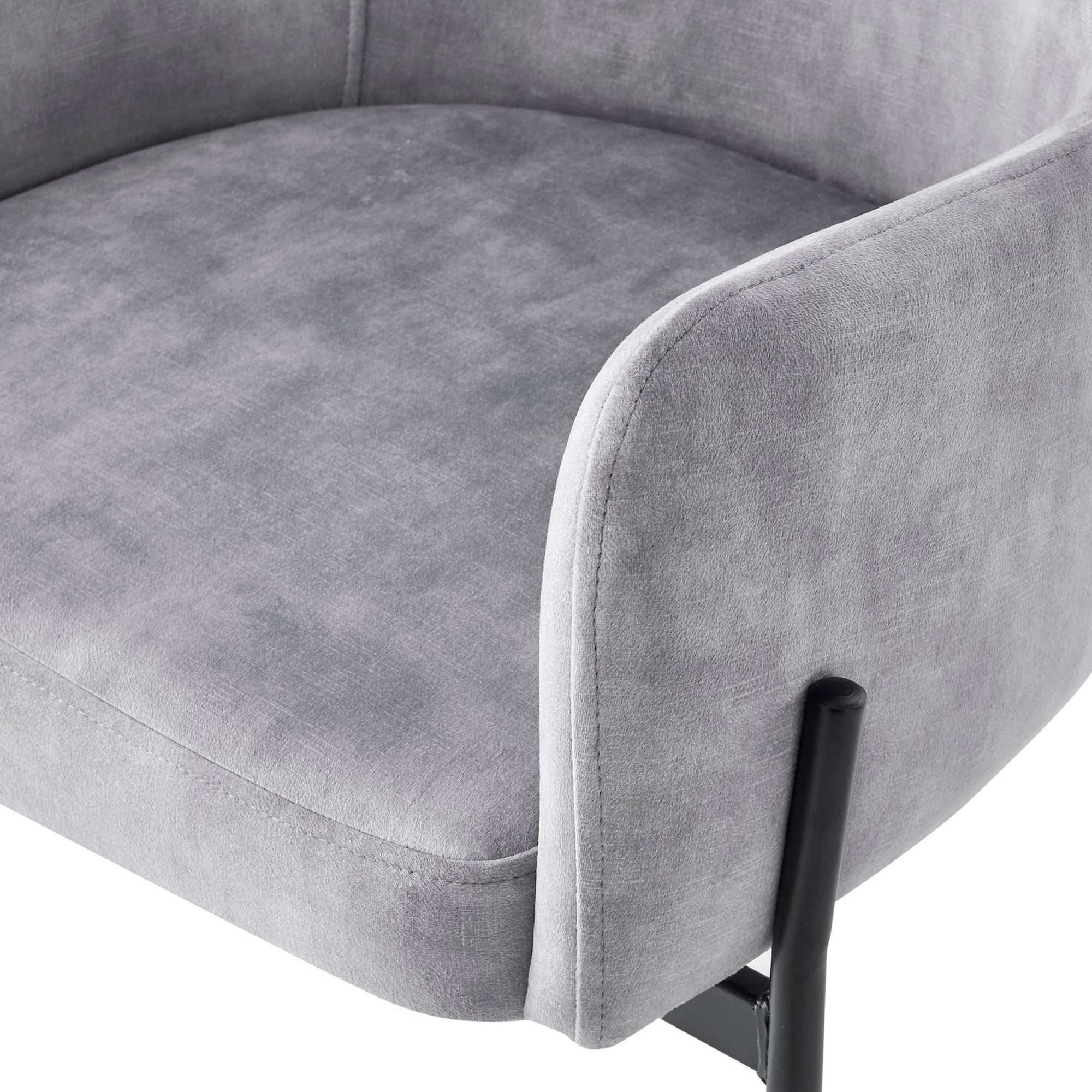 Liang Grey Velvet Dining Chair