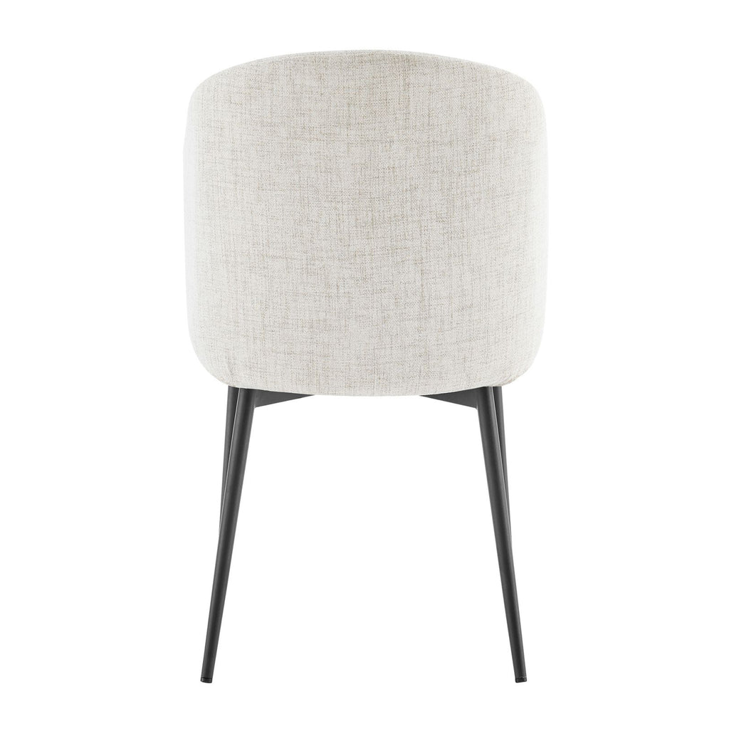 Castelle Ivory Linen Curved Dining Chair
