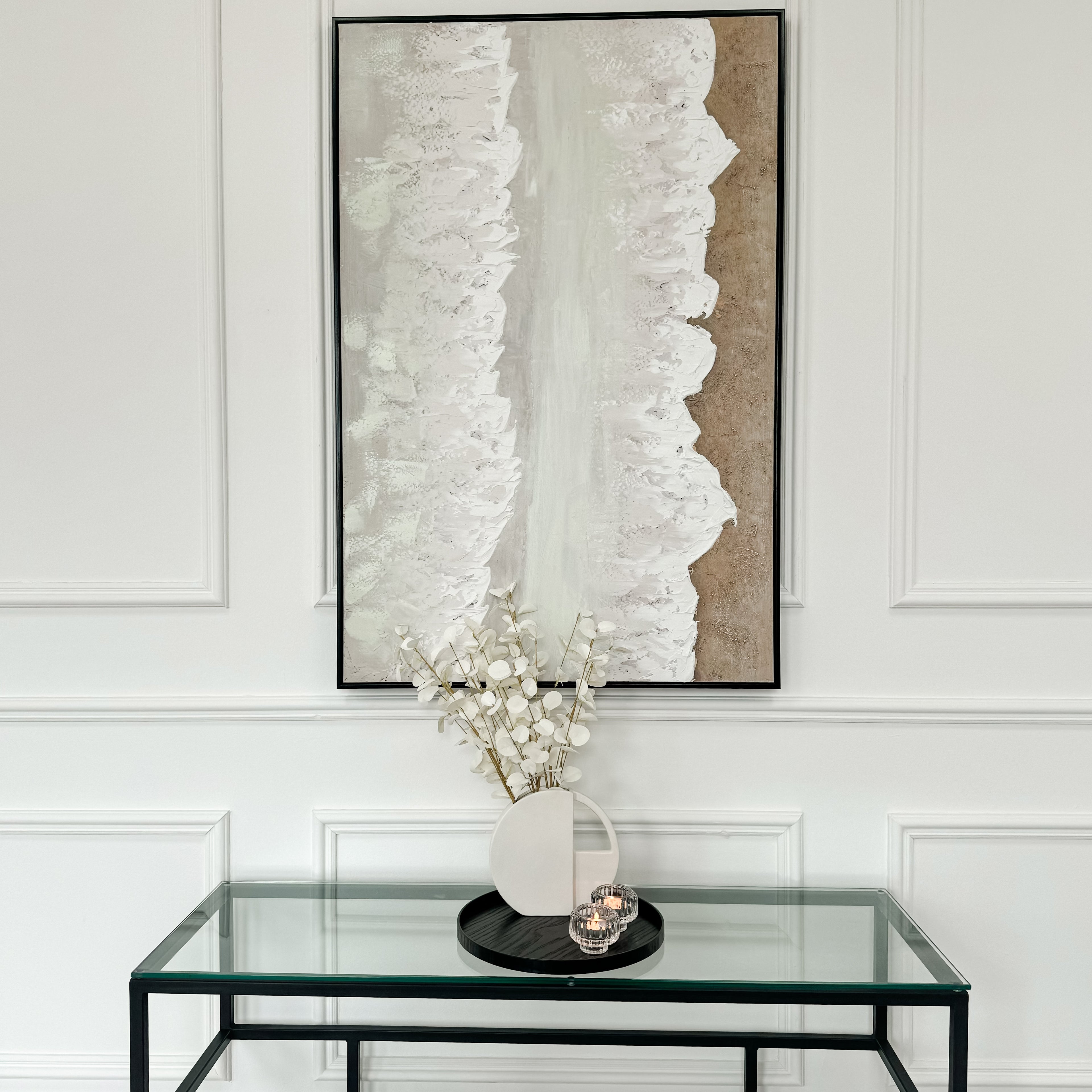Painted Canvas in Natural Calm Beach Tones