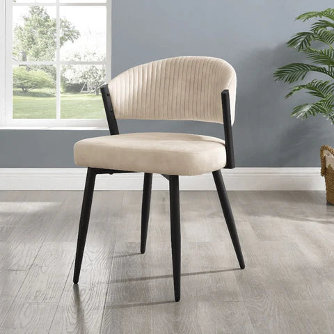 Marco White Round Wooden Dining Set With 4 Maria Chairs