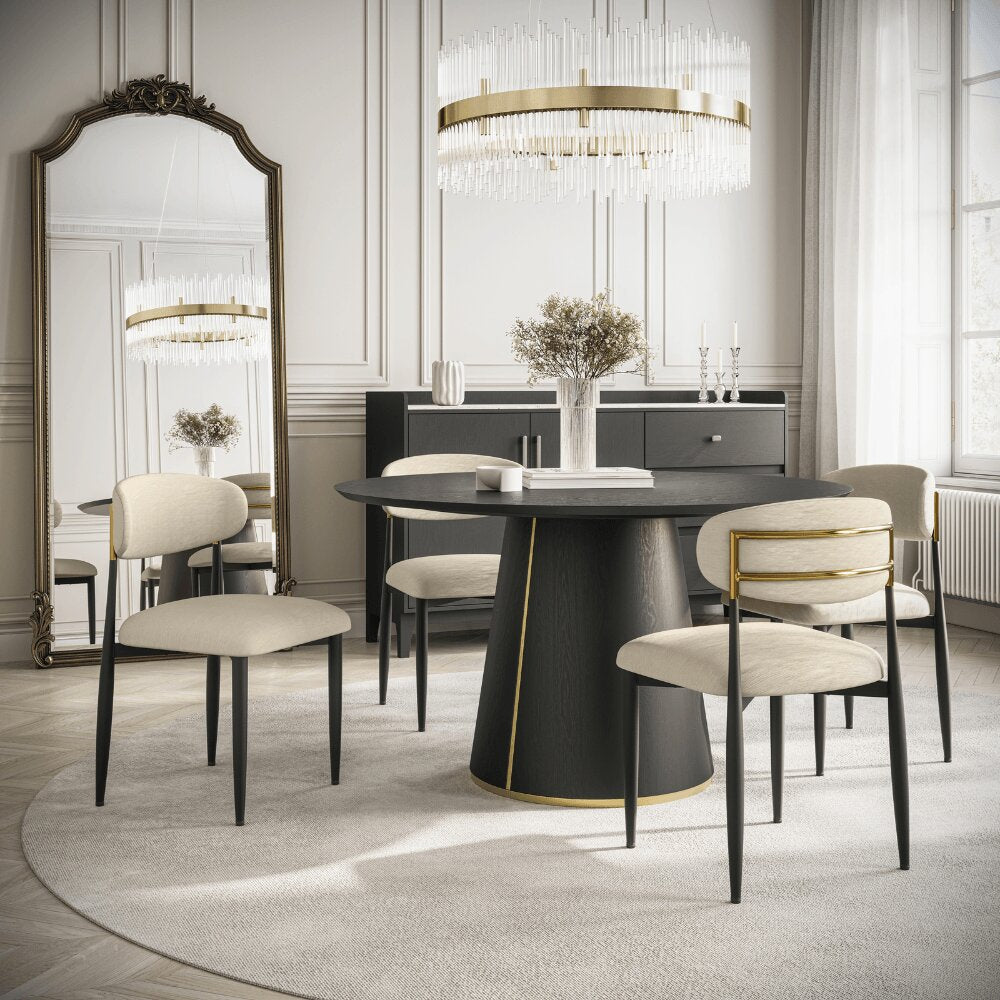 Torello Black Wood Dining Table