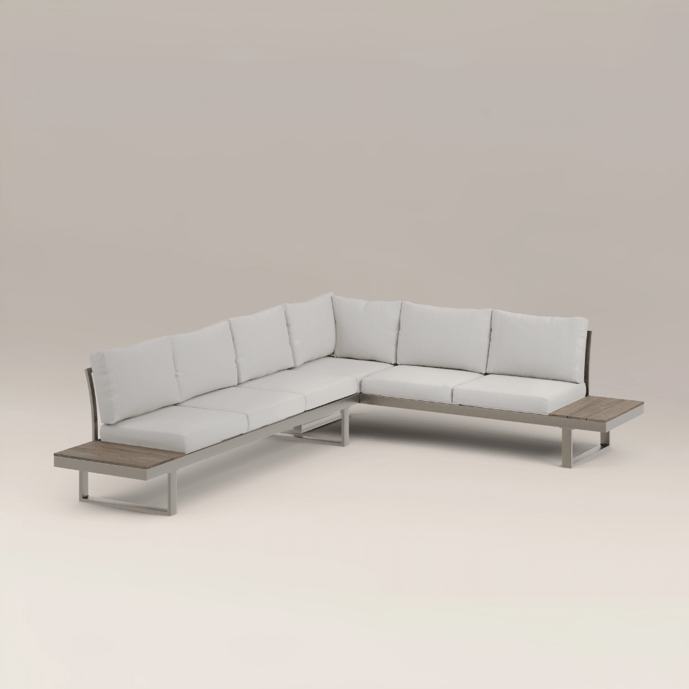 Faro Beige Aluminium Frame Modular Sofa Dining Garden Set