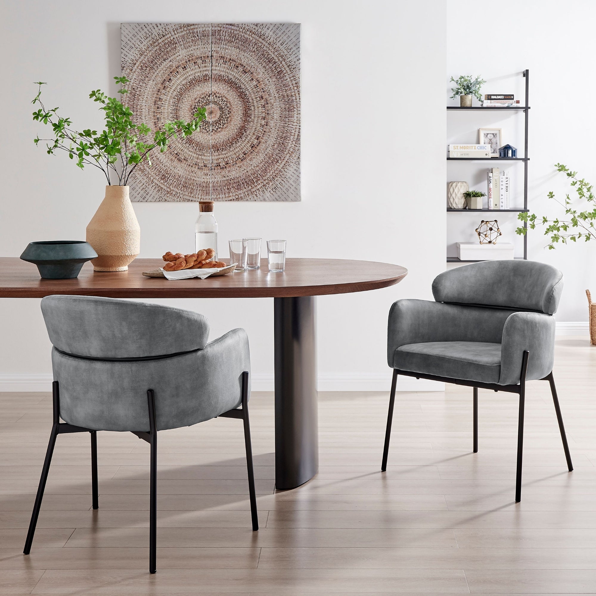Liang Grey Velvet Dining Chair