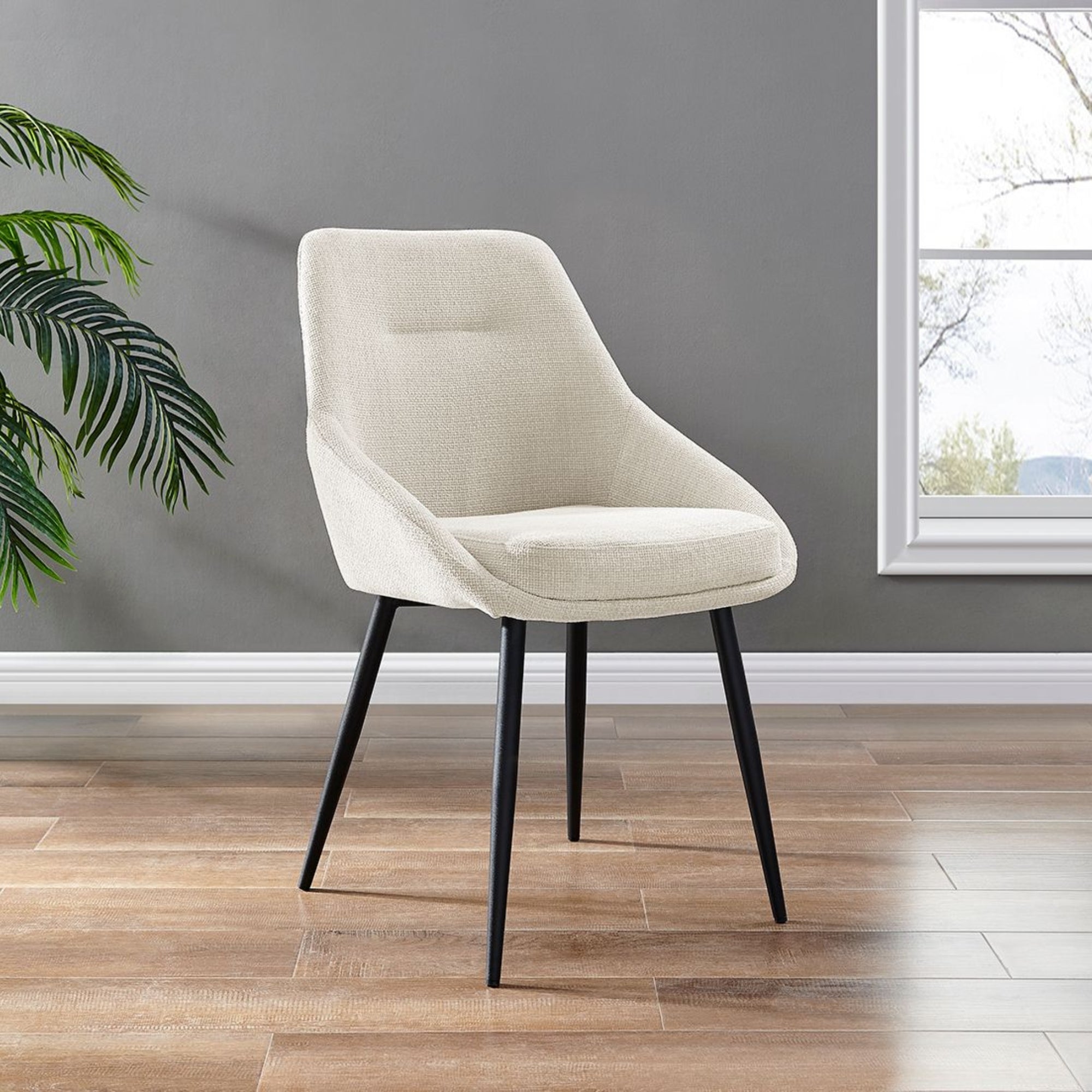 Sage Cream Linen Dining Chair