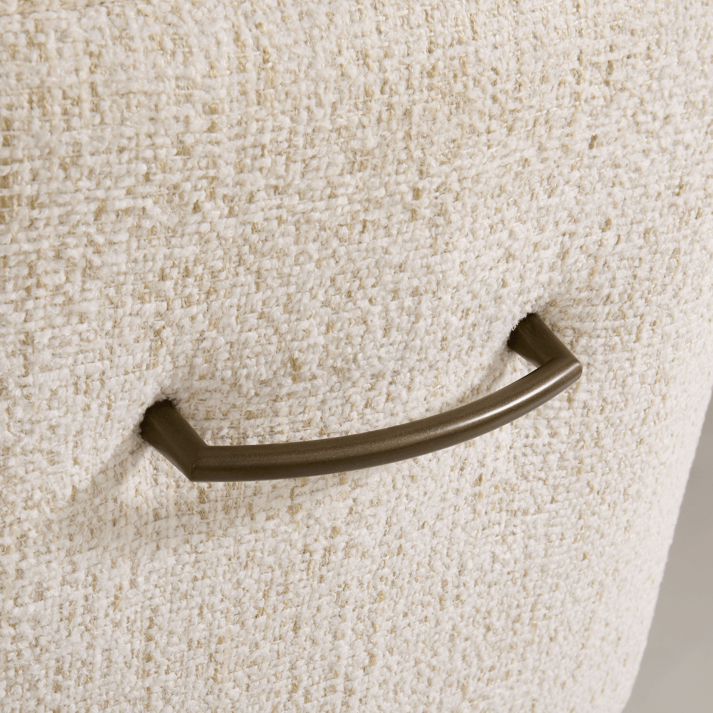 Amari Cream Bronze Swivel Dining Chair