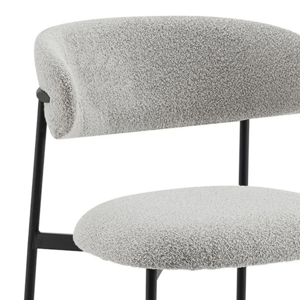 Remy Light Grey Boucle Slimline Dining Chair