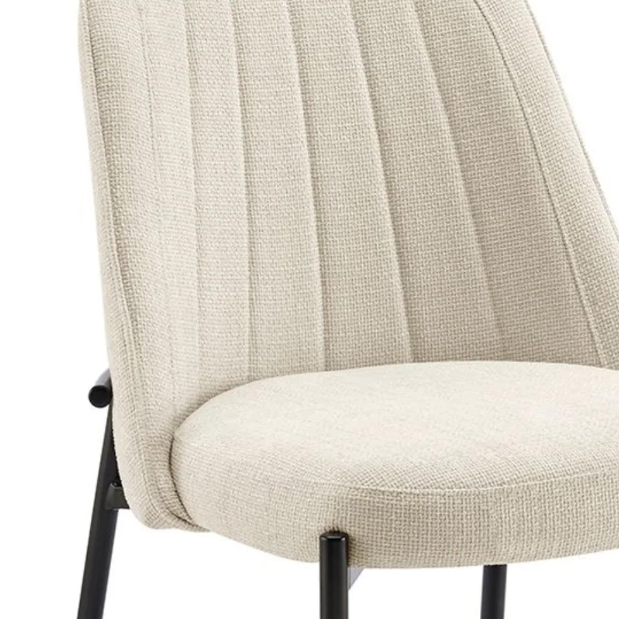Adele Cream Linen Dining Chair