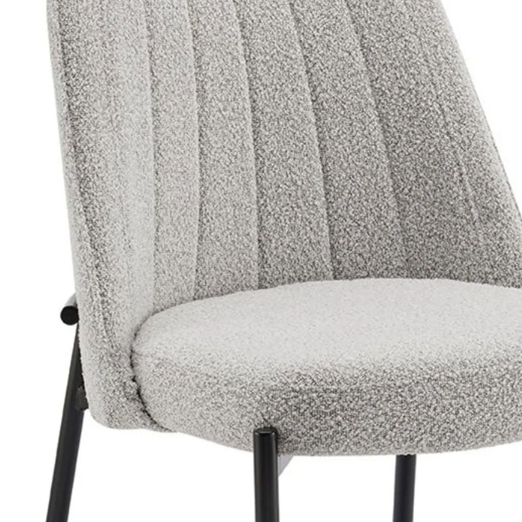 Adele Light Grey Boucle Dining Chair
