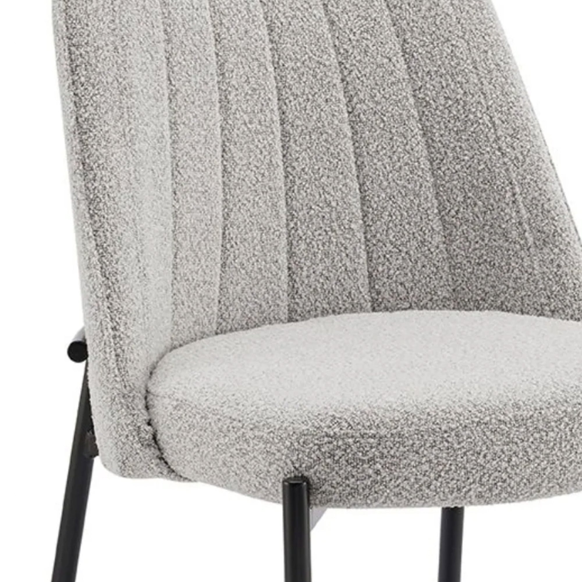 Adele Light Grey Boucle Dining Chair