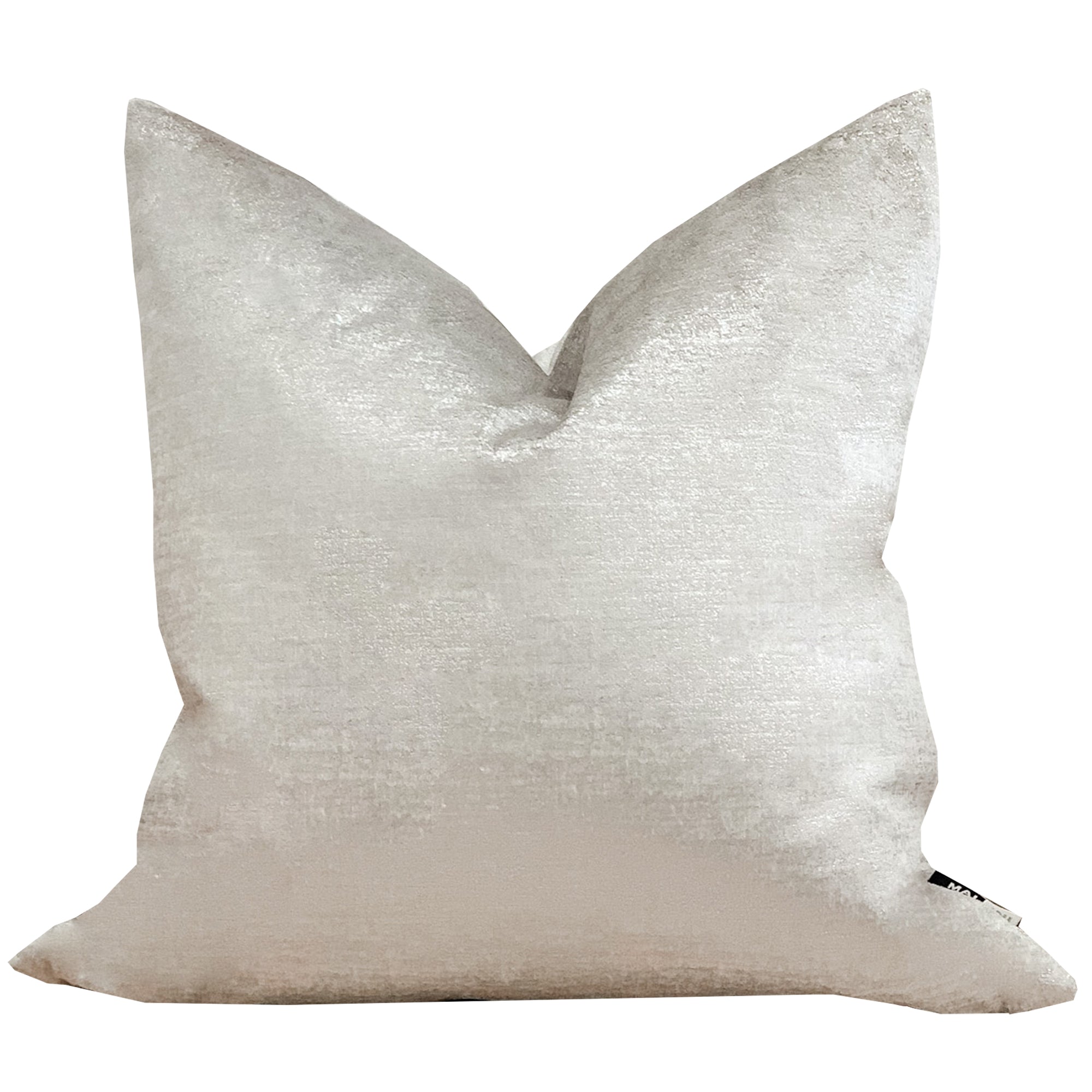 Malini Large Metallica Silver Velvet Cushion