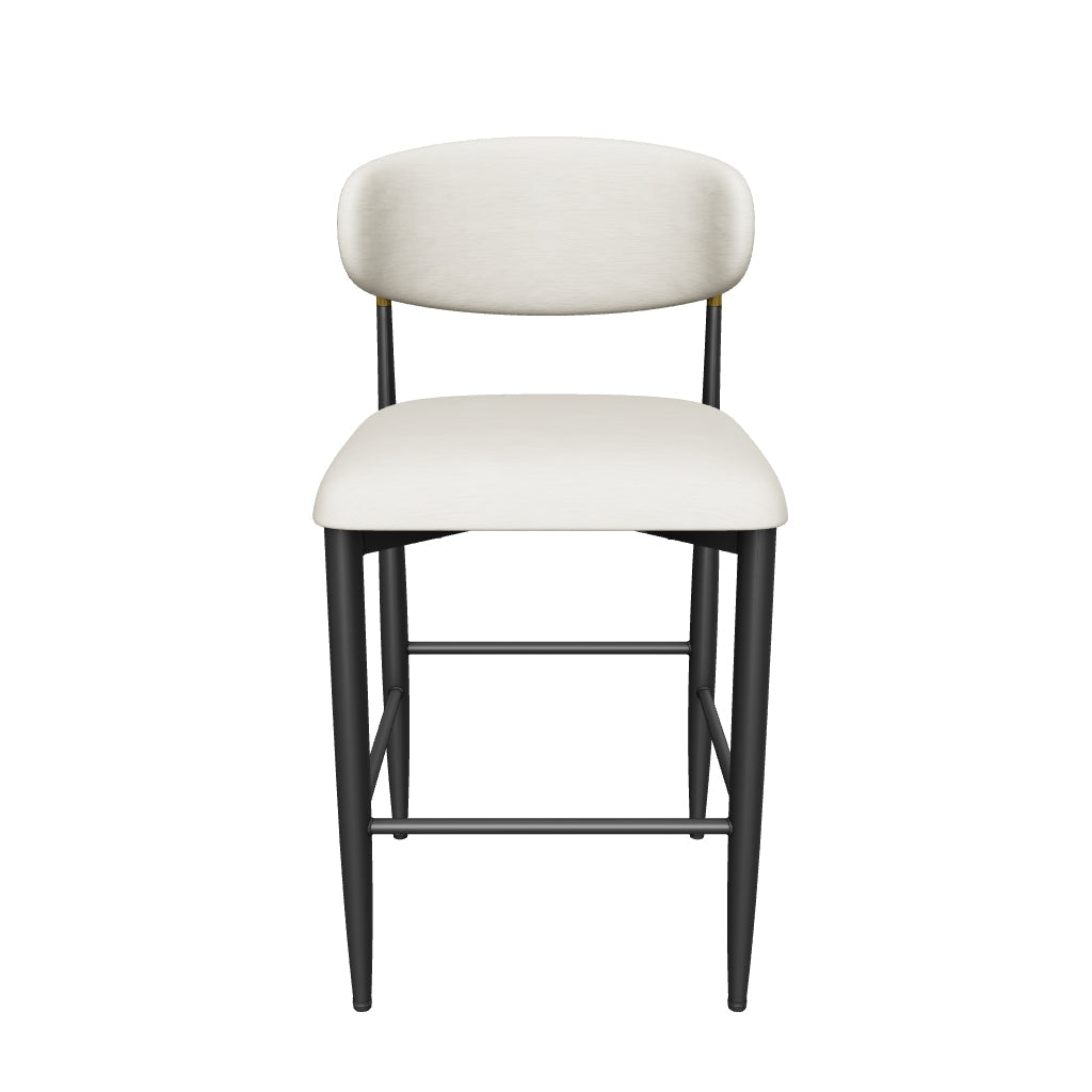 Azure Cream Chenille With Gold Barstool