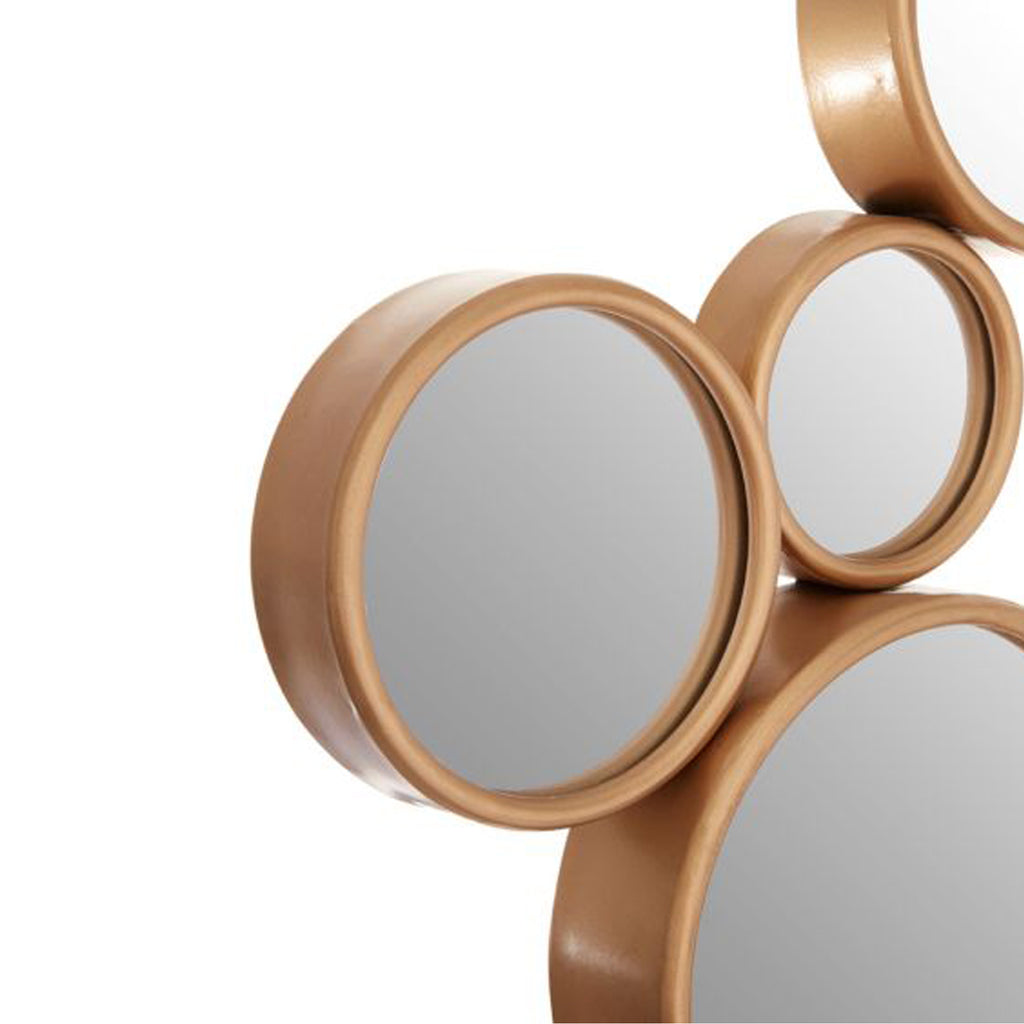 Statement Circles Gold Mirror